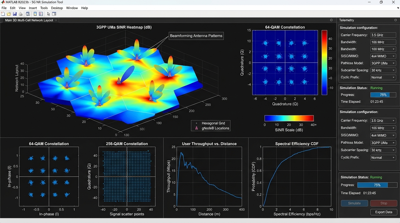 5G NR Network System-Level Simulation & Performance Evaluation - 5G & Telecommunications by Vinay C Javali
