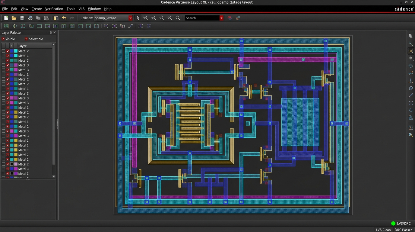 CMOS Operational Amplifier Layout Design - Analog IC & Layout by Vinay C Javali