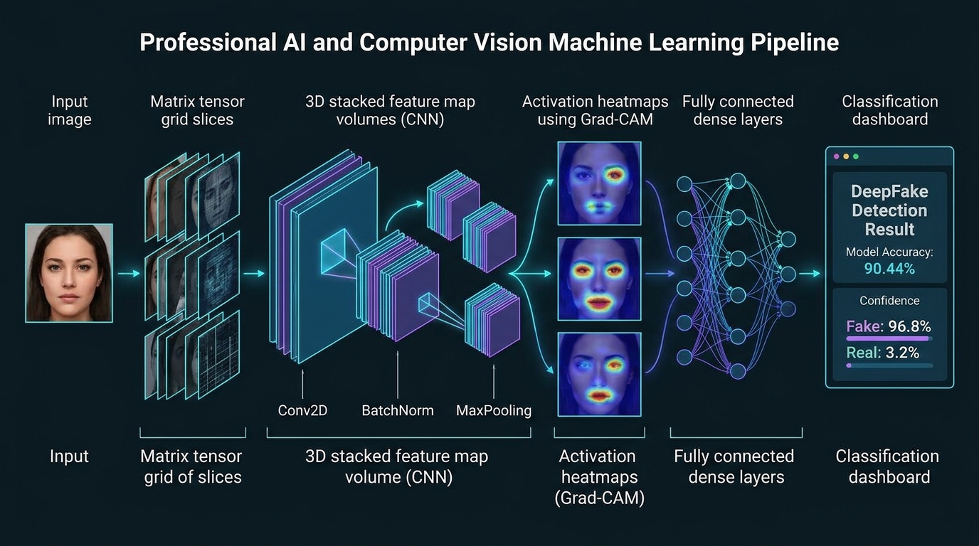 DeepFake Detection Study using Custom CNN - Machine Learning & Signal Processing by Vinay C Javali